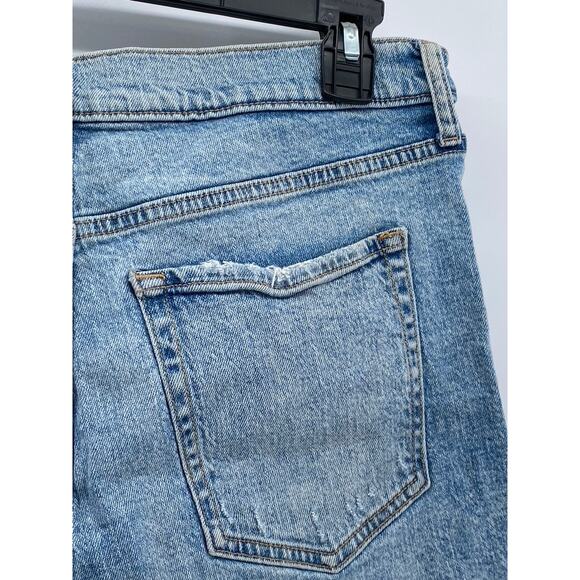 BANANA REPUBLIC Women’s Blue Medium Wash Denim Distressed High-Rise Shorts SZ 30 - Picture 4 of 12